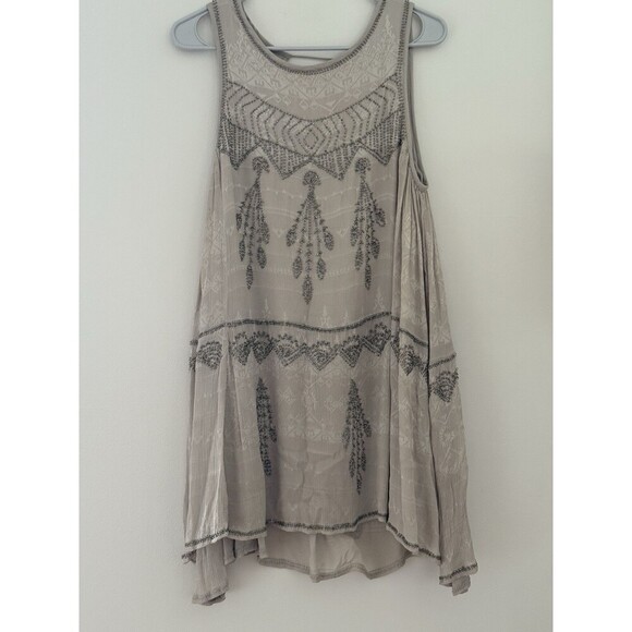$168 Free People Delilah Mini Dress Size Small Z206-8 bohochic hippie lagenlook - Picture 2 of 7